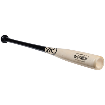 Rawlings Fungo 34" Wood Baseball Bat - Black / Natural - Maple (2022)