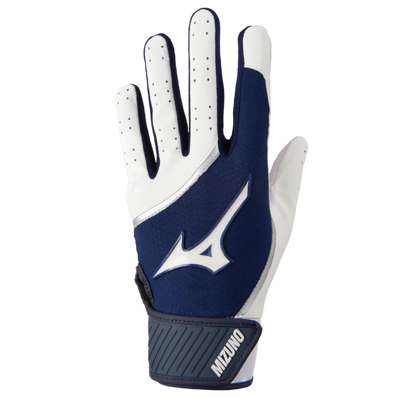 Mizuno MVP Baseball Batting Gloves Youth 2022 white/navy back