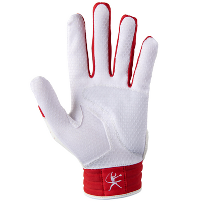 Mizuno Finch Batting Gloves Women's 2022 red front (palm)