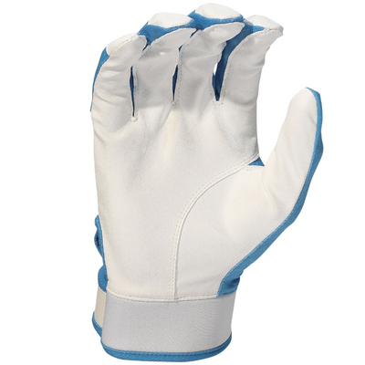 Easton Fundamental Fastpitch Batting Gloves Girls' white/Carolina Blue front (palm)