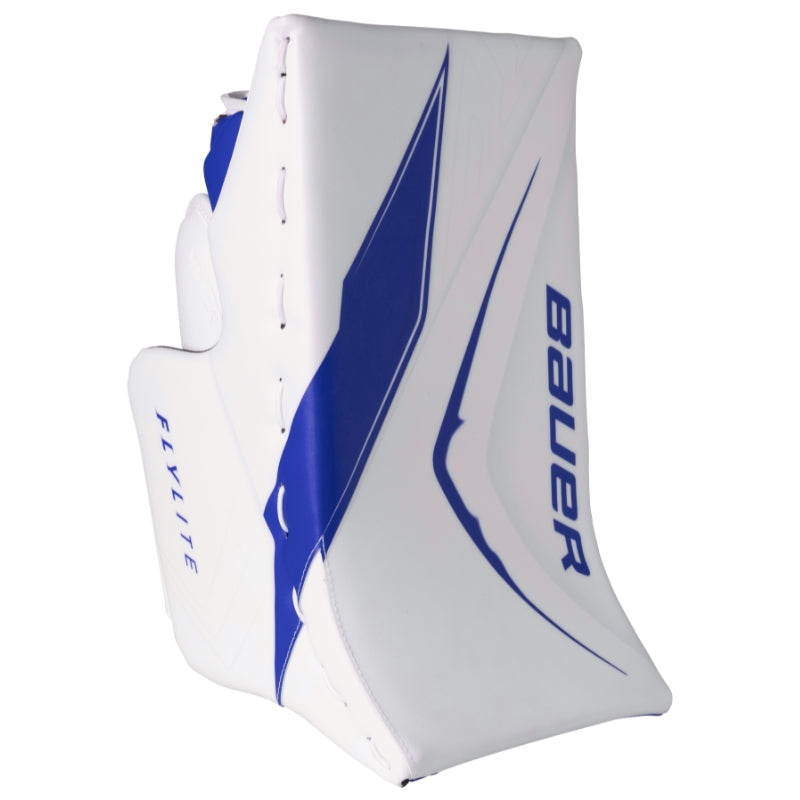 Bauer Goalie Protective Gear Bauer Vapor Flylite Goalie Blocker Senior 1064519 White Blue