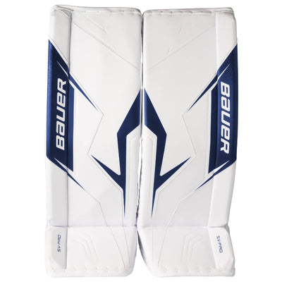 Bauer Hockey Goalie Protective Bauer SV-PRO MTO Goalie Leg Pads Senior 1064973 White Navy