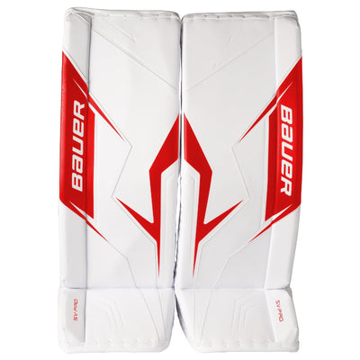 Bauer Hockey Goalie Protective Bauer SV-PRO MTO Goalie Leg Pads Senior 1064973 White Red