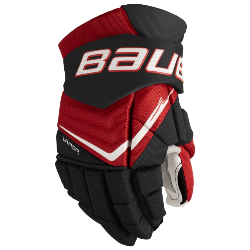 Bauer Hockey Protective Gear Bauer Vapor Flylite Hockey Gloves Intermediate 1064872 Black Red