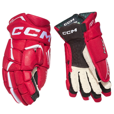 CCM Hockey Protective Gear CCM JetSpeed FTW Women`s Hockey Gloves Senior 2024 HGFTW24:SR Red White