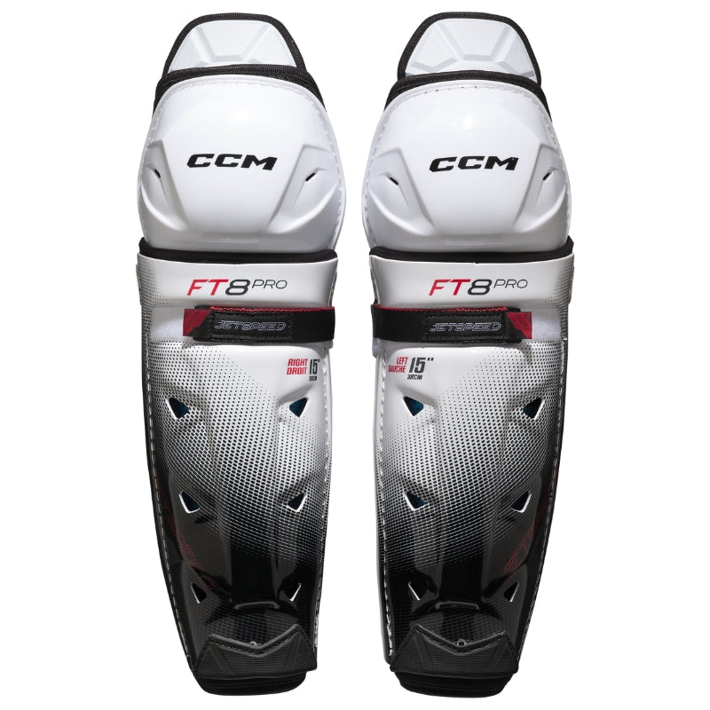CCM Hockey Protective Gear CCM Jetspeed FT8 Pro Hockey Shin Guards Junior 2025