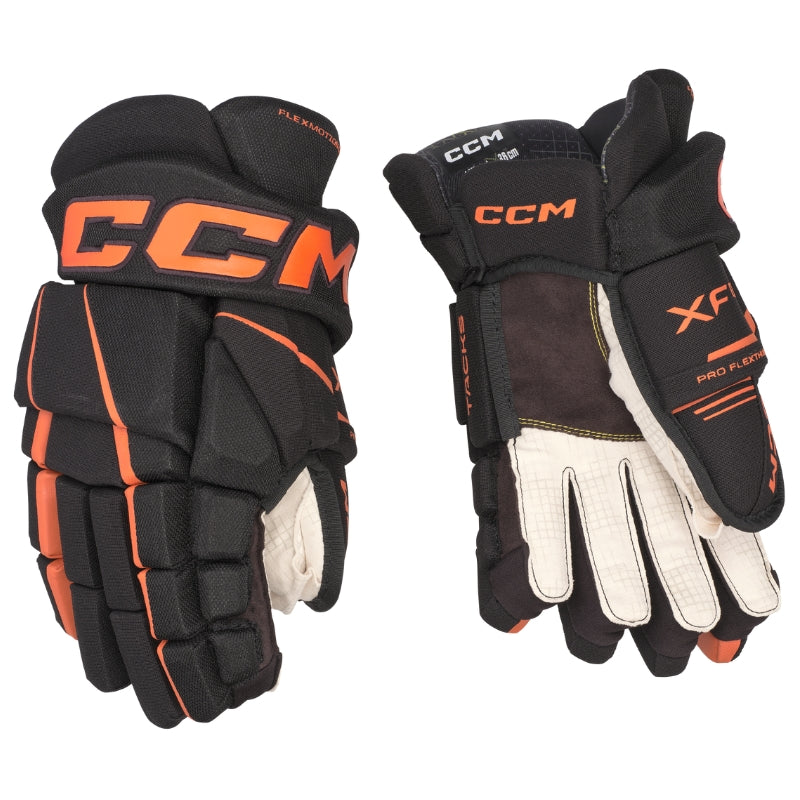 CCM Hockey Protective Gear CCM Tacks XF 80 Hockey Gloves Junior 2024 Black Orange