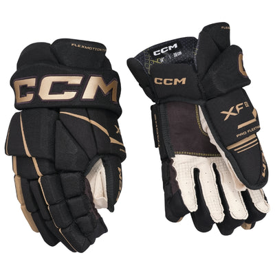 CCM Hockey Protective Gear CCM Tacks XF 80 Hockey Gloves Senior 2024 Black Gold