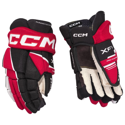 CCM Hockey Protective Gear CCM Tacks XF 80 Hockey Gloves Senior 2024 Black Red White