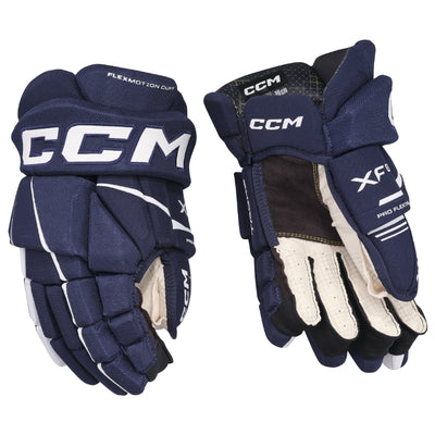 CCM Hockey Protective Gear CCM Tacks XF 80 Hockey Gloves Senior 2024 Navy White