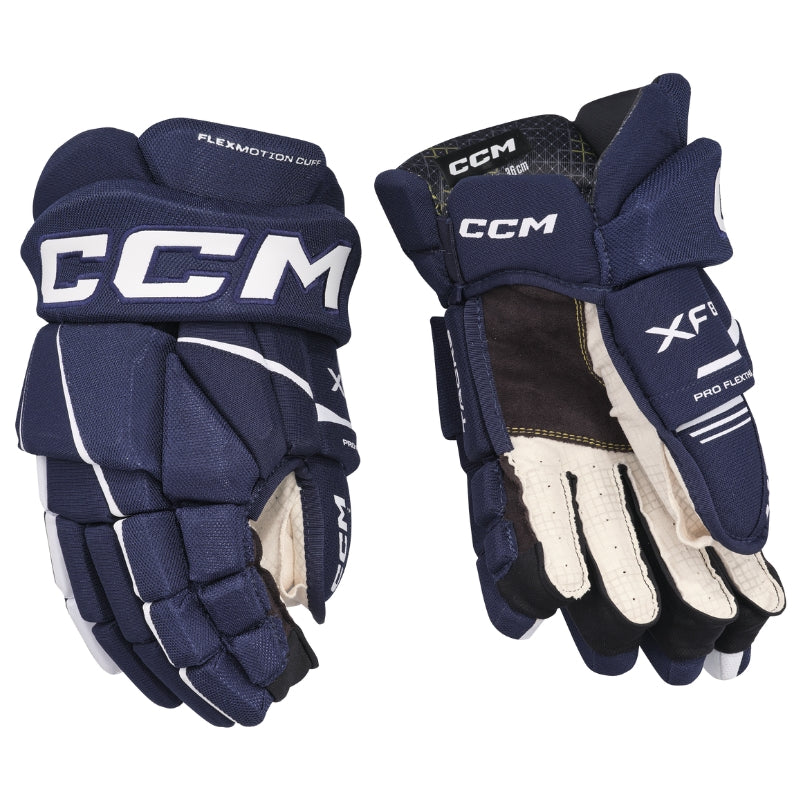 CCM Hockey Protective Gear CCM Tacks XF 80 Hockey Gloves Senior 2024 Navy White