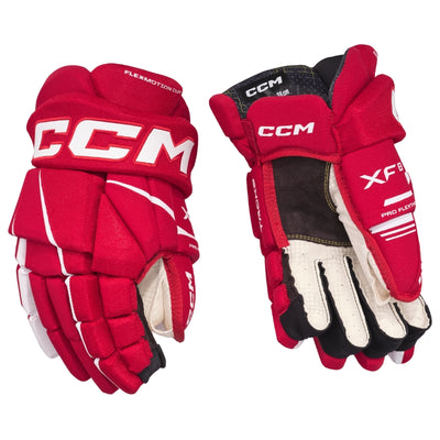 CCM Hockey Protective Gear CCM Tacks XF 80 Hockey Gloves Senior 2024 Red White