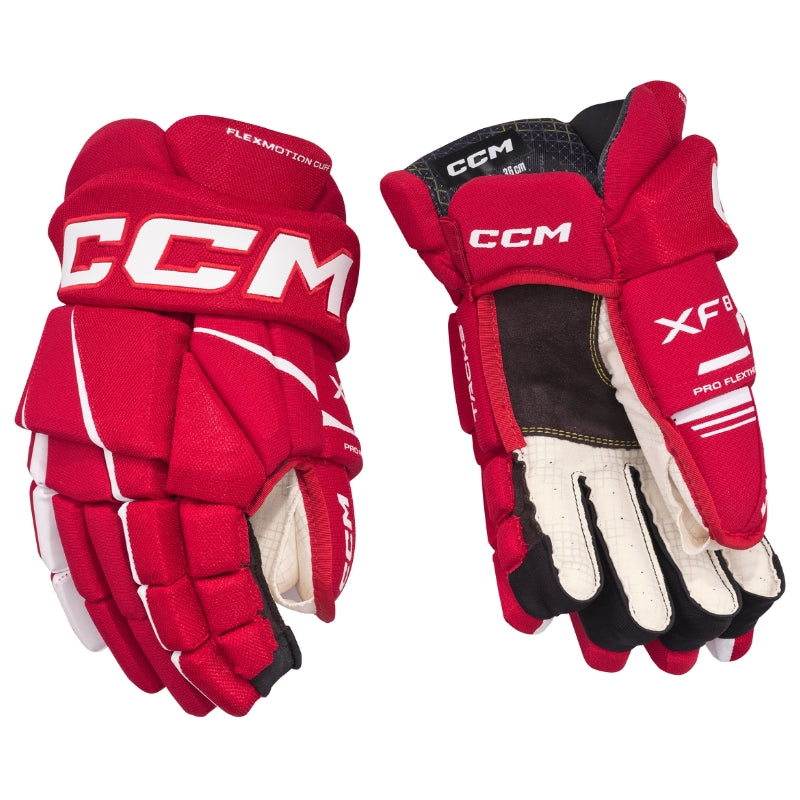 CCM Hockey Protective Gear CCM Tacks XF 80 Hockey Gloves Senior 2024 Red White