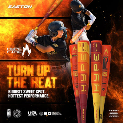 Easton Baseball Bats Easton Hype Fire 2 5/8" Barrel (-10) USA Youth Baseball Bat 2025