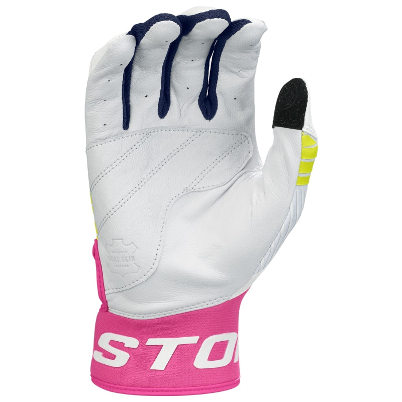 Easton Baseball Gloves Easton Walk-Off Ethos Batting Gloves Adult White Pink Navy