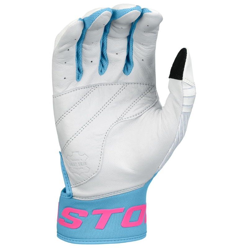 Easton Baseball Gloves Easton Walk-Off Ethos Batting Gloves Youth White Blue Pink