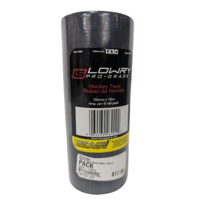 Lowry Sports Pro-Grade Black Hockey Stick Tape (6-Pack)