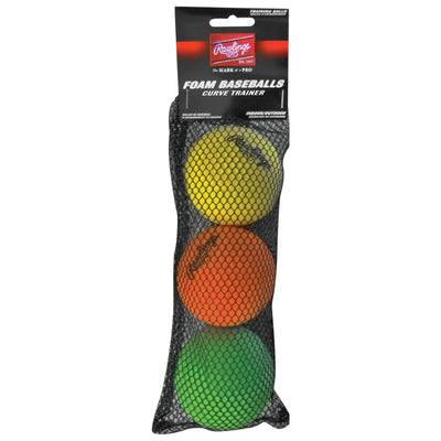 Rawlings Baseball Accessories Rawlings Curve Training Balls 3 Pack CURVETRAIN