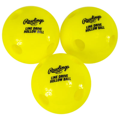 Rawlings Baseball Accessories Rawlings Line-Drive Hollow Training Ball 3 Pack LDHOLL3PK