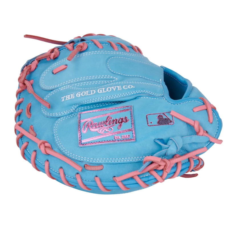 Rawlings Baseball Gloves Rawlings Heart of the Hide 33" Catcher`s Mitt Columbia Blue Pink