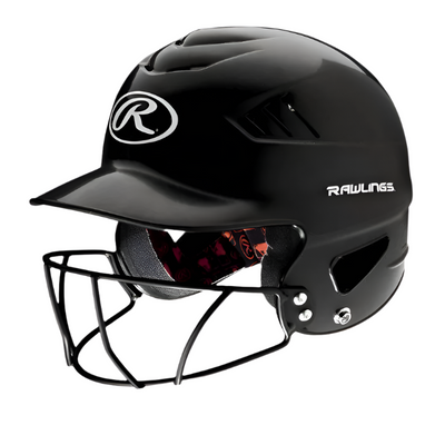 Rawlings Baseball Helmets Rawlings CoolFlo Batting Helmet Facemask Combo Adult Black