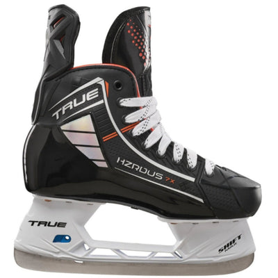True Hockey Skates True HZRDUS 7X4 Intermediate 2023 Black Blue side facing right