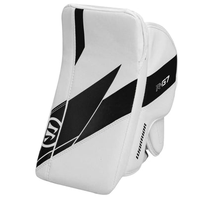 Warrior Goalie Protective Gear Warrior Ritual R-G7 Pro Goalie Catcher Blocker Junior G7BJ4 White Black