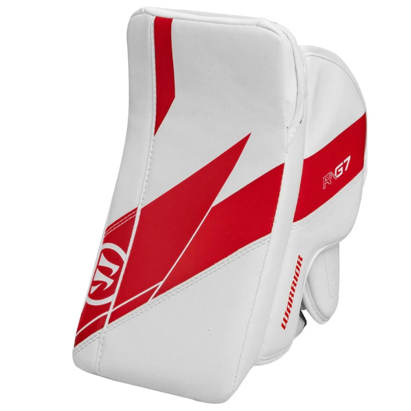Warrior Goalie Protective Gear Warrior Ritual R-G7 Pro Goalie Catcher Blocker Junior G7BJ4 White Red