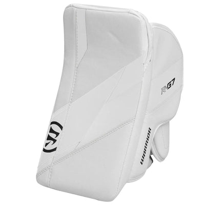 Warrior Goalie Protective Gear Warrior Ritual R-G7 Pro Goalie Catcher Blocker Junior G7BJ4 White