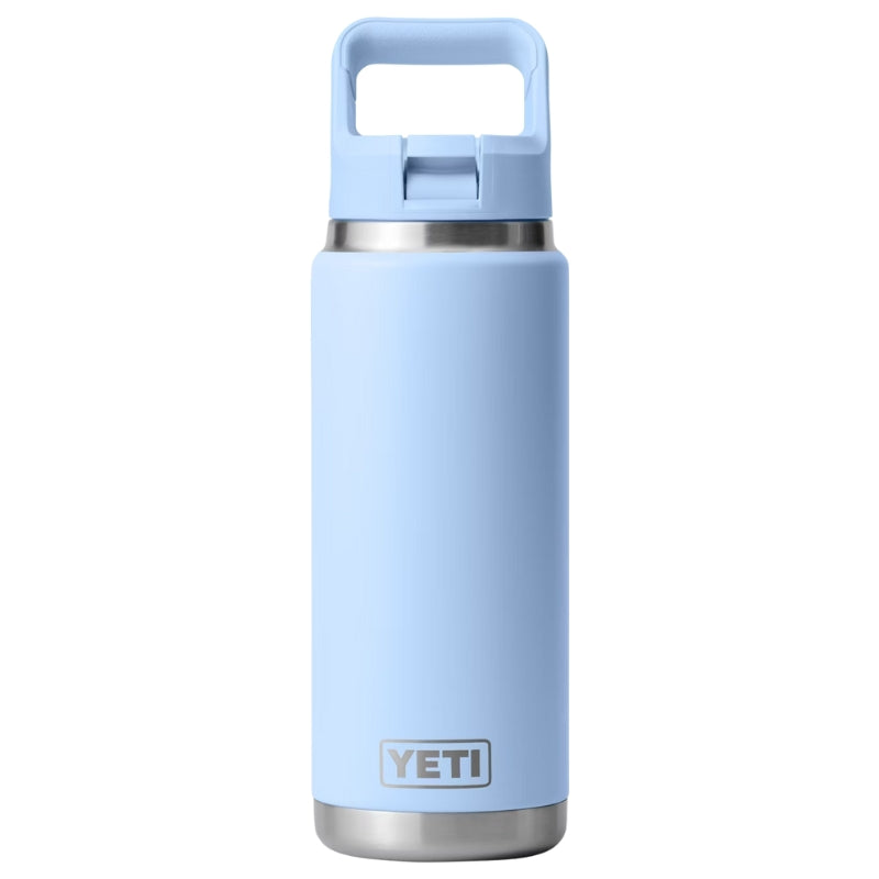 Yeti Drinkware Yeti Rambler 26oz Bottle With Straw Cap Big Sky Blue