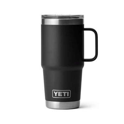 Yeti Rambler 20oz Travel Mug with Stronghold Lid Black | Larry's Sports Shop