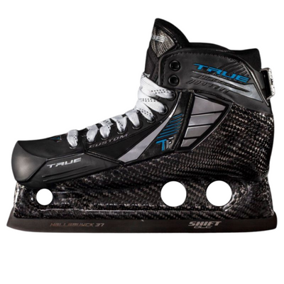 True Goalie Skates True Pro Custom 1-Piece Senior Black side facing left