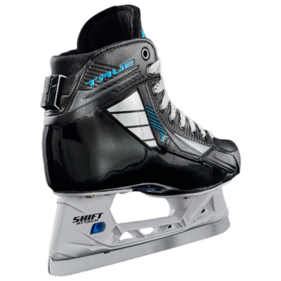 True Goalie Skates True TF7 Intermediate Black back side facing upper right