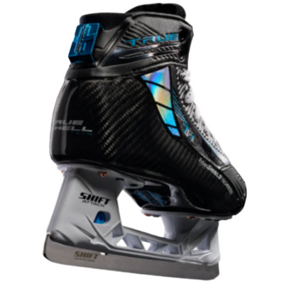 True Goalie Skates True TF9 Goalie Intermediate Black back side facing lower right
