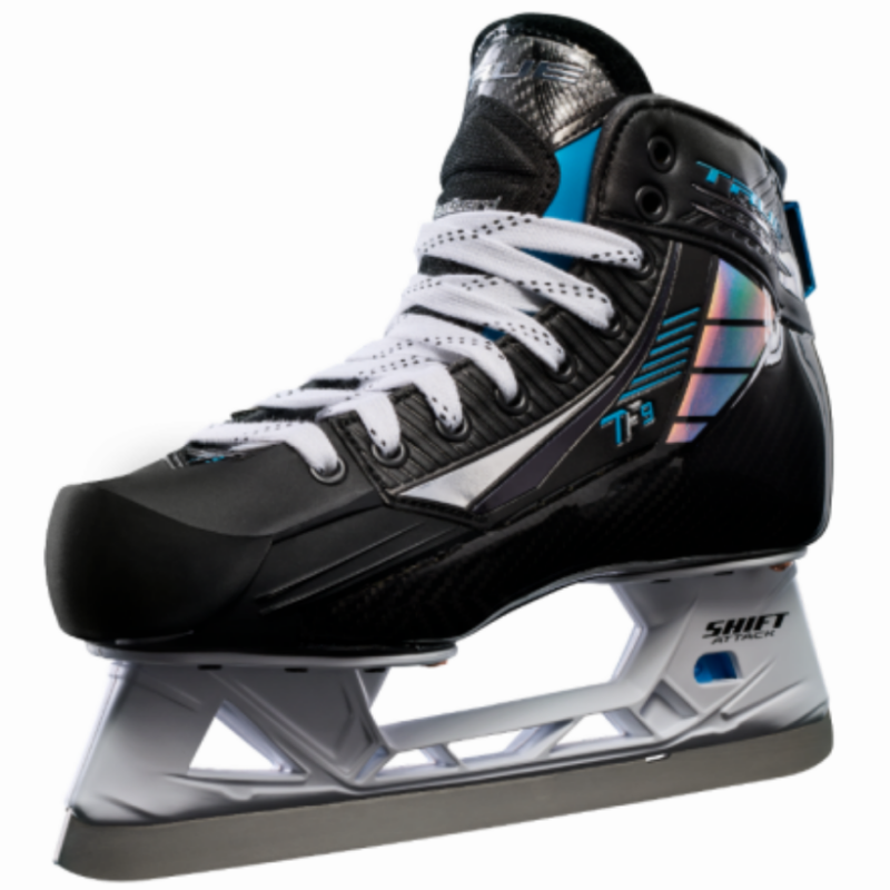 True Goalie Skates True TF9 Goalie Intermediate Black side facing lower left