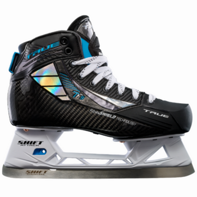 True Goalie Skates True TF9 Goalie Intermediate Black side facing right