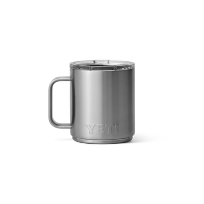 YETI Rambler Mug with Magslider Lid - 10oz Stainless Silver | Larry's Sports Shop
